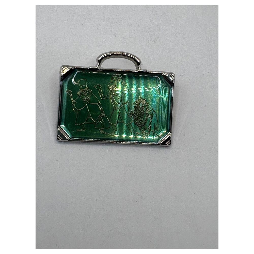 Disney Parks Haunted Mansion Hitchhiking Ghosts Green Suitcase Trading Pin - Picture 2 of 4